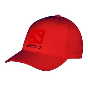 Бейсболка с принтом Logo Dota 2 в Тюмени, 100% хлопок | классический козырек, металлическая застежка-регулятор размера | dota | dota 2 | media | дота | дота 2 | игры | компьютерные игры