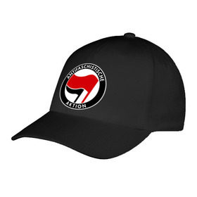 Бейсболка с принтом Antifa (1) в Тюмени, 100% хлопок | классический козырек, металлическая застежка-регулятор размера | antifa | антифа | антифашизм | антифашистское движение | знак антифа | против фашизма | фашизм