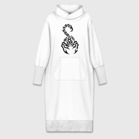 Платье удлиненное хлопок с принтом Скорпион черный в Тюмени,  |  | скорпион