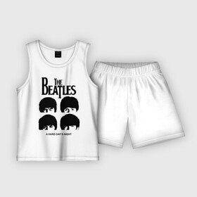 Детская пижама с шортами хлопок с принтом The Beatles   A Hard Days Night в Тюмени,  |  | 60s | 60е | a hard days night | beatles | rock | the beatles | битлз | битлы | леннон | ленон | макартни | музыка | музыкальные группы | ретро | рок