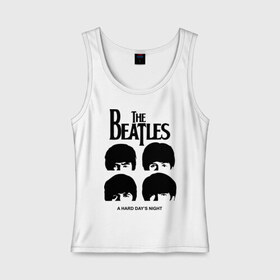 Женская майка хлопок с принтом The Beatles - A Hard Day `s Night в Тюмени, 95% хлопок, 5% эластан |  | 60s | 60е | a hard days night | beatles | rock | the beatles | битлз | битлы | леннон | ленон | макартни | музыка | музыкальные группы | ретро | рок