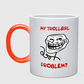 Кружка хамелеон с принтом Trollcouple (мужская) в Тюмени, керамика | меняет цвет при нагревании, емкость 330 мл | face | my trollgirl | problem | troll | trollface | trollgirl | интернет  приколы | мем | мемы | мемы интернета | тролфейс | троль | трольгерл