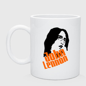 Кружка с принтом Джон Леннон (John Lennon) в Тюмени, керамика | объем — 330 мл, диаметр — 80 мм. Принт наносится на бока кружки, можно сделать два разных изображения | beatles | john lennon | the beatles | битлз | битлы | джон леннон | джон ленон | леннон | ленон | портрет