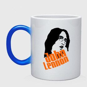 Кружка хамелеон с принтом Джон Леннон (John Lennon) в Тюмени, керамика | меняет цвет при нагревании, емкость 330 мл | beatles | john lennon | the beatles | битлз | битлы | джон леннон | джон ленон | леннон | ленон | портрет