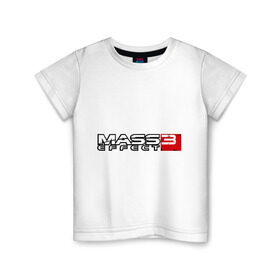 Детская футболка хлопок с принтом Mass Effect 3 в Тюмени, 100% хлопок | круглый вырез горловины, полуприлегающий силуэт, длина до линии бедер | Тематика изображения на принте: игры | компьютерная игра