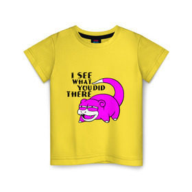 Детская футболка хлопок с принтом Slowpoke в Тюмени, 100% хлопок | круглый вырез горловины, полуприлегающий силуэт, длина до линии бедер | pokemon | slowpoke | мультики | мультфильмы | покемон | покемоны | слоупок