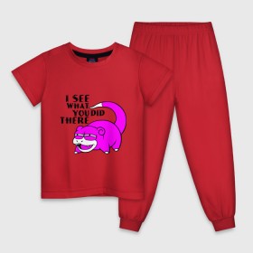 Детская пижама хлопок с принтом Slowpoke в Тюмени, 100% хлопок |  брюки и футболка прямого кроя, без карманов, на брюках мягкая резинка на поясе и по низу штанин
 | pokemon | slowpoke | мультики | мультфильмы | покемон | покемоны | слоупок