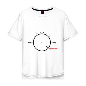 Мужская футболка хлопок Oversize с принтом Регулятор dubstep в Тюмени, 100% хлопок | свободный крой, круглый ворот, “спинка” длиннее передней части | dub step | dubstep | даб | дабстеп | клубная музыка | музыка | регулятор громкости | электронная музыка