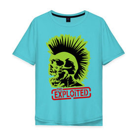 Мужская футболка хлопок Oversize с принтом The Exploited (1) в Тюмени, 100% хлопок | свободный крой, круглый ворот, “спинка” длиннее передней части | Тематика изображения на принте: exploited | лого exploited | логотип exploited | музыа | панк | панк рок | рок | символика exploited