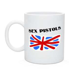 Кружка с принтом Sex Pistols (3) в Тюмени, керамика | объем — 330 мл, диаметр — 80 мм. Принт наносится на бока кружки, можно сделать два разных изображения | Тематика изображения на принте: 