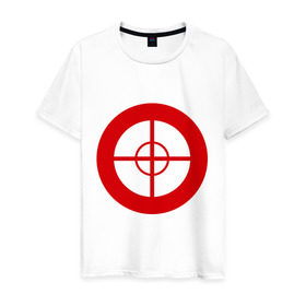 Мужская футболка хлопок с принтом TF2: Sniper в Тюмени, 100% хлопок | прямой крой, круглый вырез горловины, длина до линии бедер, слегка спущенное плечо. | игра | игры | компьютерная | перепутал. высота спины 2.6 смприцел | снайпер