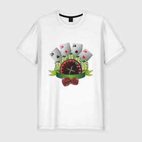 Мужская футболка премиум с принтом Casino Style в Тюмени, 92% хлопок, 8% лайкра | приталенный силуэт, круглый вырез ворота, длина до линии бедра, короткий рукав | 