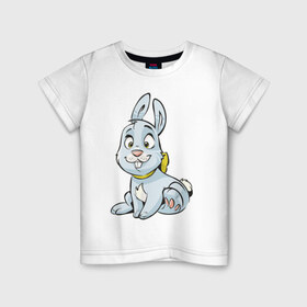 Детская футболка хлопок с принтом Я просто зайка в Тюмени, 100% хлопок | круглый вырез горловины, полуприлегающий силуэт, длина до линии бедер | девушкам | для девушек | зайка | зайчик | кролик | милые создания | я просто зайка
