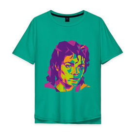 Мужская футболка хлопок Oversize с принтом Michael Jackson полноцвет в Тюмени, 100% хлопок | свободный крой, круглый ворот, “спинка” длиннее передней части | jackson | michael | michael jackson | pop | джексон | знаменитость | майкл | майкл джексон | певец | поп | портрет