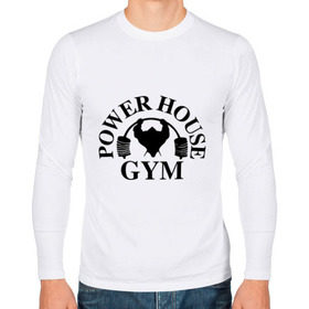 Мужской лонгслив хлопок с принтом Power House Gym в Тюмени, 100% хлопок |  | power house gym | бодибилдинг | для качков | жим | качкам | силовой спорт | силовой экстрим | спорт