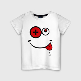 Детская футболка хлопок с принтом Смайл Юми (2) в Тюмени, 100% хлопок | круглый вырез горловины, полуприлегающий силуэт, длина до линии бедер | smile | позитив | рожица | смайлик | юми