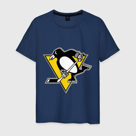 Мужская футболка хлопок с принтом Pittsburgh Penguins (10) в Тюмени, 100% хлопок | прямой крой, круглый вырез горловины, длина до линии бедер, слегка спущенное плечо. | пингвин