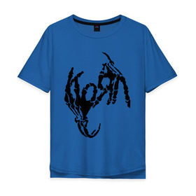 Мужская футболка хлопок Oversize с принтом Korn bones в Тюмени, 100% хлопок | свободный крой, круглый ворот, “спинка” длиннее передней части | korn | metal | группы | корн | логотип | метал | музыка | рок группы | рок музыка
