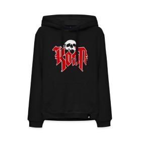 Мужская толстовка хлопок с принтом Korn(2) в Тюмени, френч-терри, мягкий теплый начес внутри (100% хлопок) | карман-кенгуру, эластичные манжеты и нижняя кромка, капюшон с подкладом и шнурком | Тематика изображения на принте: korn | metal | группы | корн | логотип | метал | музыка | рок группы | рок музыка