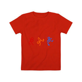 Детская футболка хлопок с принтом чубрики dens в Тюмени, 100% хлопок | круглый вырез горловины, полуприлегающий силуэт, длина до линии бедер | club | dance | danse | картинка | клуб | клубная музыка | танец | танцевать | человечки