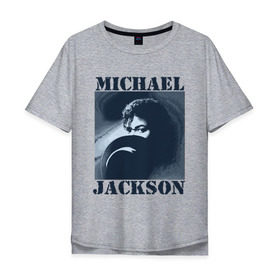 Мужская футболка хлопок Oversize с принтом Michael Jackson с шляпой (2) в Тюмени, 100% хлопок | свободный крой, круглый ворот, “спинка” длиннее передней части | Тематика изображения на принте: mj | в шляпе | исполнитель | майкл джексон | музыка | певец | поп музыка | шляпа