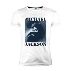 Мужская футболка премиум с принтом Michael Jackson с шляпой (2) в Тюмени, 92% хлопок, 8% лайкра | приталенный силуэт, круглый вырез ворота, длина до линии бедра, короткий рукав | Тематика изображения на принте: mj | в шляпе | исполнитель | майкл джексон | музыка | певец | поп музыка | шляпа