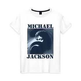 Женская футболка хлопок с принтом Michael Jackson с шляпой (2) в Тюмени, 100% хлопок | прямой крой, круглый вырез горловины, длина до линии бедер, слегка спущенное плечо | mj | в шляпе | исполнитель | майкл джексон | музыка | певец | поп музыка | шляпа