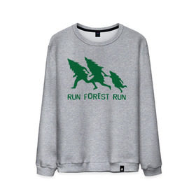 Мужской свитшот хлопок с принтом Беги лес в Тюмени, 100% хлопок |  | eco | run forest run | беги лес беги | зеленые технологии | зелень | лес | планета | чистота | эко | экология