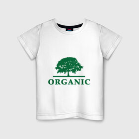 Детская футболка хлопок с принтом Дерево органика в Тюмени, 100% хлопок | круглый вырез горловины, полуприлегающий силуэт, длина до линии бедер | Тематика изображения на принте: eco | organic | дерево | зеленые технологии | зелень | планета | чистота | эко | экология