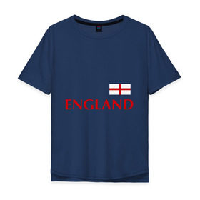 Мужская футболка хлопок Oversize с принтом Сборная Англии - Стивен Джеррард 4 в Тюмени, 100% хлопок | свободный крой, круглый ворот, “спинка” длиннее передней части | англия | сборная англии | стивен джеррард | флаг англии | футбол