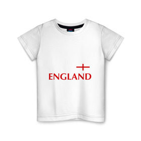 Детская футболка хлопок с принтом Сборная Англии - Стивен Джеррард 4 в Тюмени, 100% хлопок | круглый вырез горловины, полуприлегающий силуэт, длина до линии бедер | Тематика изображения на принте: англия | сборная англии | стивен джеррард | флаг англии | футбол