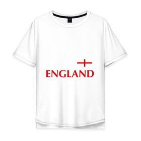 Мужская футболка хлопок Oversize с принтом Сборная Англии - 10 в Тюмени, 100% хлопок | свободный крой, круглый ворот, “спинка” длиннее передней части | Тематика изображения на принте: англия | руни | сборная англии | флаг англии | футбол