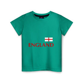 Детская футболка хлопок с принтом Сборная Англии - 10 в Тюмени, 100% хлопок | круглый вырез горловины, полуприлегающий силуэт, длина до линии бедер | Тематика изображения на принте: англия | руни | сборная англии | флаг англии | футбол