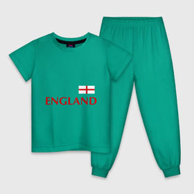 Детская пижама хлопок с принтом Сборная Англии - 10 в Тюмени, 100% хлопок |  брюки и футболка прямого кроя, без карманов, на брюках мягкая резинка на поясе и по низу штанин
 | англия | руни | сборная англии | флаг англии | футбол