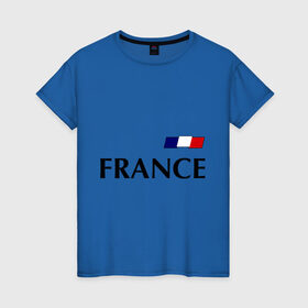 Женская футболка хлопок с принтом Сборная Франции - 8 в Тюмени, 100% хлопок | прямой крой, круглый вырез горловины, длина до линии бедер, слегка спущенное плечо | football | сборная франции | франция | футбол