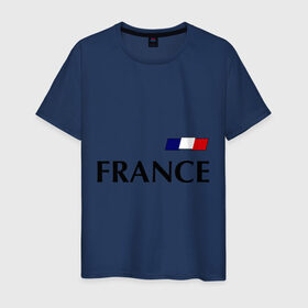 Мужская футболка хлопок с принтом Сборная Франции - 8 в Тюмени, 100% хлопок | прямой крой, круглый вырез горловины, длина до линии бедер, слегка спущенное плечо. | football | сборная франции | франция | футбол