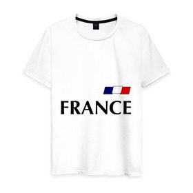 Мужская футболка хлопок с принтом Сборная Франции - Бензима 10 (Benzima) в Тюмени, 100% хлопок | прямой крой, круглый вырез горловины, длина до линии бедер, слегка спущенное плечо. | football | бензима | сборная франции | франция