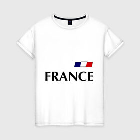 Женская футболка хлопок с принтом Сборная Франции - Бензима 10 (Benzima) в Тюмени, 100% хлопок | прямой крой, круглый вырез горловины, длина до линии бедер, слегка спущенное плечо | football | бензима | сборная франции | франция
