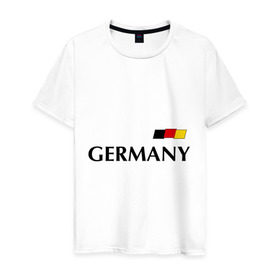 Мужская футболка хлопок с принтом Сборная Германии - 7 в Тюмени, 100% хлопок | прямой крой, круглый вырез горловины, длина до линии бедер, слегка спущенное плечо. | football | германия | сборная германии | футбол | швайнштайгер