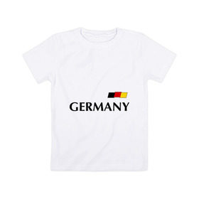 Детская футболка хлопок с принтом Сборная Германии - 13 в Тюмени, 100% хлопок | круглый вырез горловины, полуприлегающий силуэт, длина до линии бедер | Тематика изображения на принте: football | германия | мюллер | сборная германии | футбол