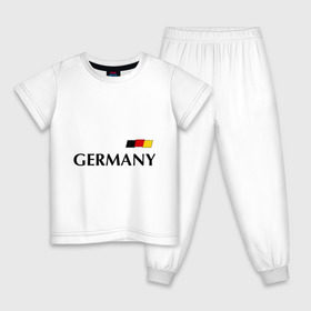 Детская пижама хлопок с принтом Сборная Германии - 13 в Тюмени, 100% хлопок |  брюки и футболка прямого кроя, без карманов, на брюках мягкая резинка на поясе и по низу штанин
 | Тематика изображения на принте: football | германия | мюллер | сборная германии | футбол