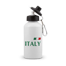 Бутылка спортивная с принтом Сборная Италии - 1 в Тюмени, металл | емкость — 500 мл, в комплекте две пластиковые крышки и карабин для крепления | Тематика изображения на принте: football | буффон | италия | сборная италии