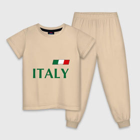 Детская пижама хлопок с принтом Сборная Италии - 1 в Тюмени, 100% хлопок |  брюки и футболка прямого кроя, без карманов, на брюках мягкая резинка на поясе и по низу штанин
 | Тематика изображения на принте: football | буффон | италия | сборная италии