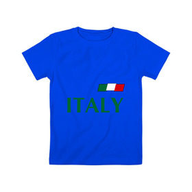 Детская футболка хлопок с принтом Сборная Италии - 10 в Тюмени, 100% хлопок | круглый вырез горловины, полуприлегающий силуэт, длина до линии бедер | Тематика изображения на принте: football | италия | сборная италии