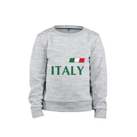 Детский свитшот хлопок с принтом Сборная Италии - 10 в Тюмени, 100% хлопок | круглый вырез горловины, эластичные манжеты, пояс и воротник | football | италия | сборная италии