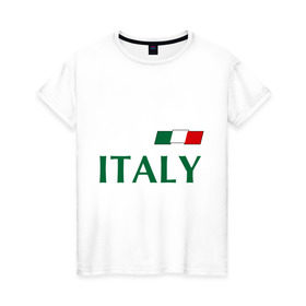 Женская футболка хлопок с принтом Сборная Италии - 10 в Тюмени, 100% хлопок | прямой крой, круглый вырез горловины, длина до линии бедер, слегка спущенное плечо | football | италия | сборная италии