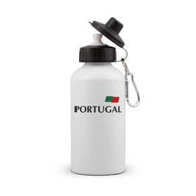 Бутылка спортивная с принтом Сборная Португалии - Криштиану Роналду 7 в Тюмени, металл | емкость — 500 мл, в комплекте две пластиковые крышки и карабин для крепления | football | ronaldo | португалия | роналду | сборная португалии