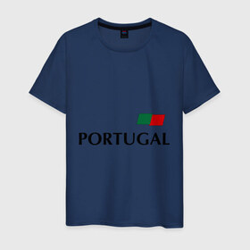 Мужская футболка хлопок с принтом Сборная Португалии - 10 в Тюмени, 100% хлопок | прямой крой, круглый вырез горловины, длина до линии бедер, слегка спущенное плечо. | football | португалия | сборная португалии