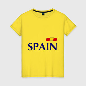 Женская футболка хлопок с принтом Сборная Испании - 10 в Тюмени, 100% хлопок | прямой крой, круглый вырез горловины, длина до линии бедер, слегка спущенное плечо | football | евро 2012 | испания евро 2016 euro2016 euro 2016 | сборная испании