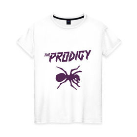Женская футболка хлопок с принтом The Prodigy паук в Тюмени, 100% хлопок | прямой крой, круглый вырез горловины, длина до линии бедер, слегка спущенное плечо | prodigy | the prodigy | паук | продеджи | продиджи | продиджы